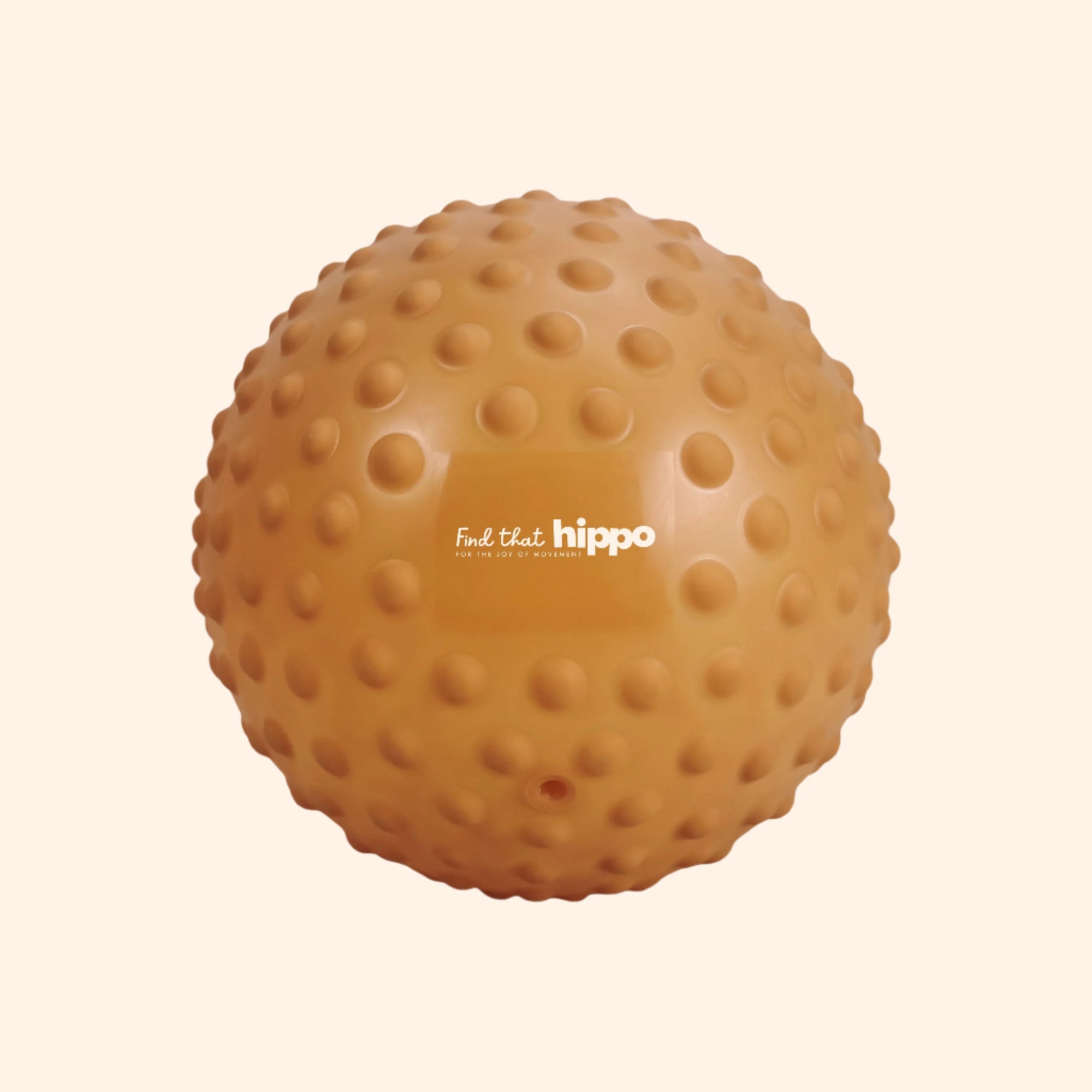 tudio image showing texture details of the large muted orange sensory ball – Find That Hippo