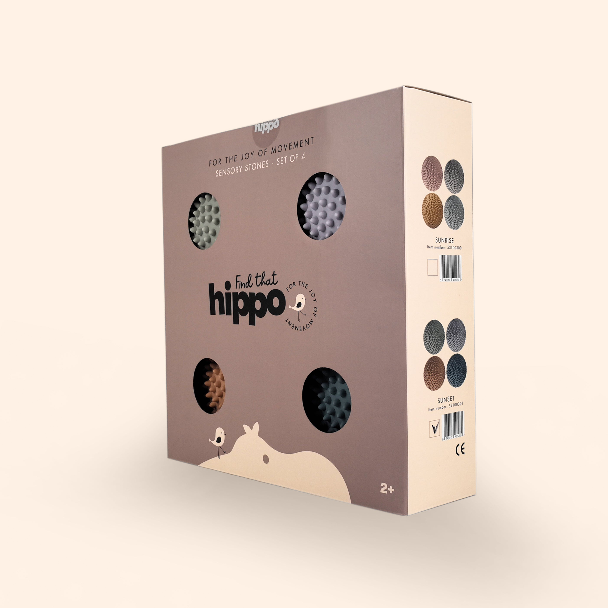 Solnedgang sensory stone in a branded packaging – Find That Hippo